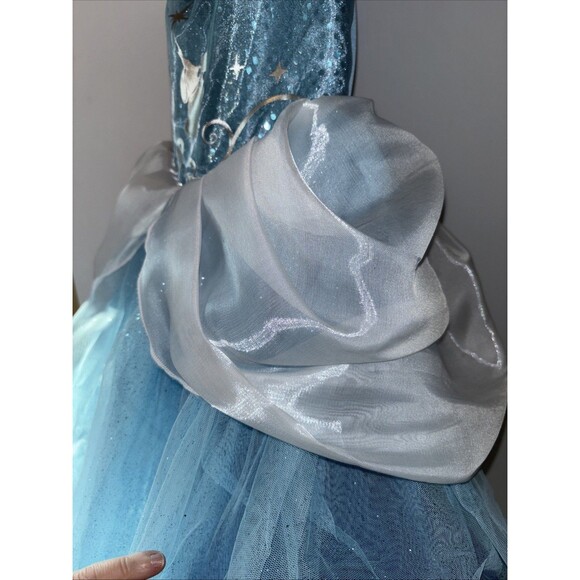 Disney Store Cinderella Costume Dress Up Halloween Princess Blue Gown Girl 7/8 - Picture 5 of 14